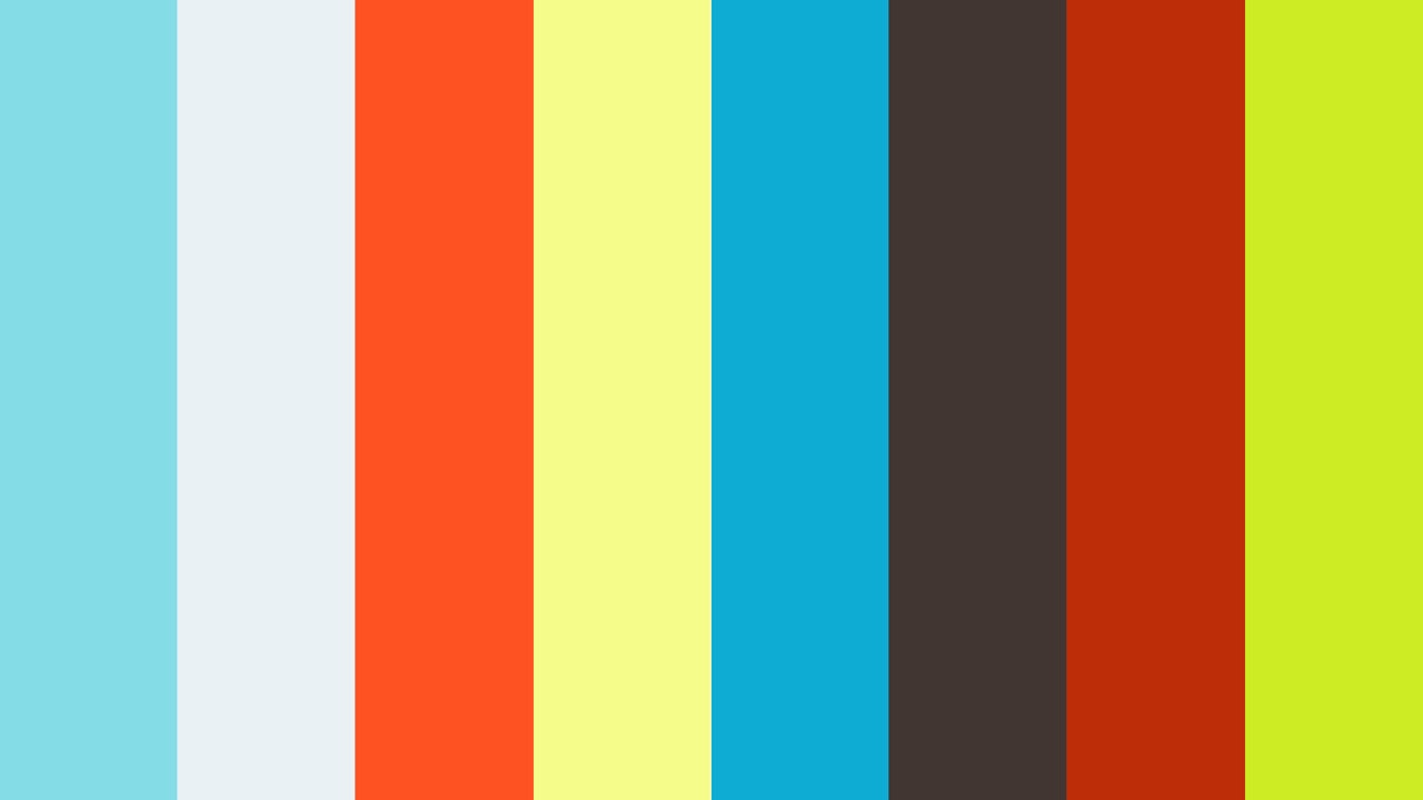 Videovoorbeeld van Vimeo met alleen verticale gekleurde banen in onder meer lichtblauw, oranje, geel, donkerbruin en limoengroen, zonder herkenbare inhoud.